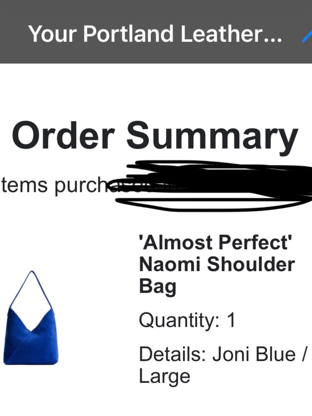 Almost Perfect Large Naomi Shoulder Bag - Joni Blue
